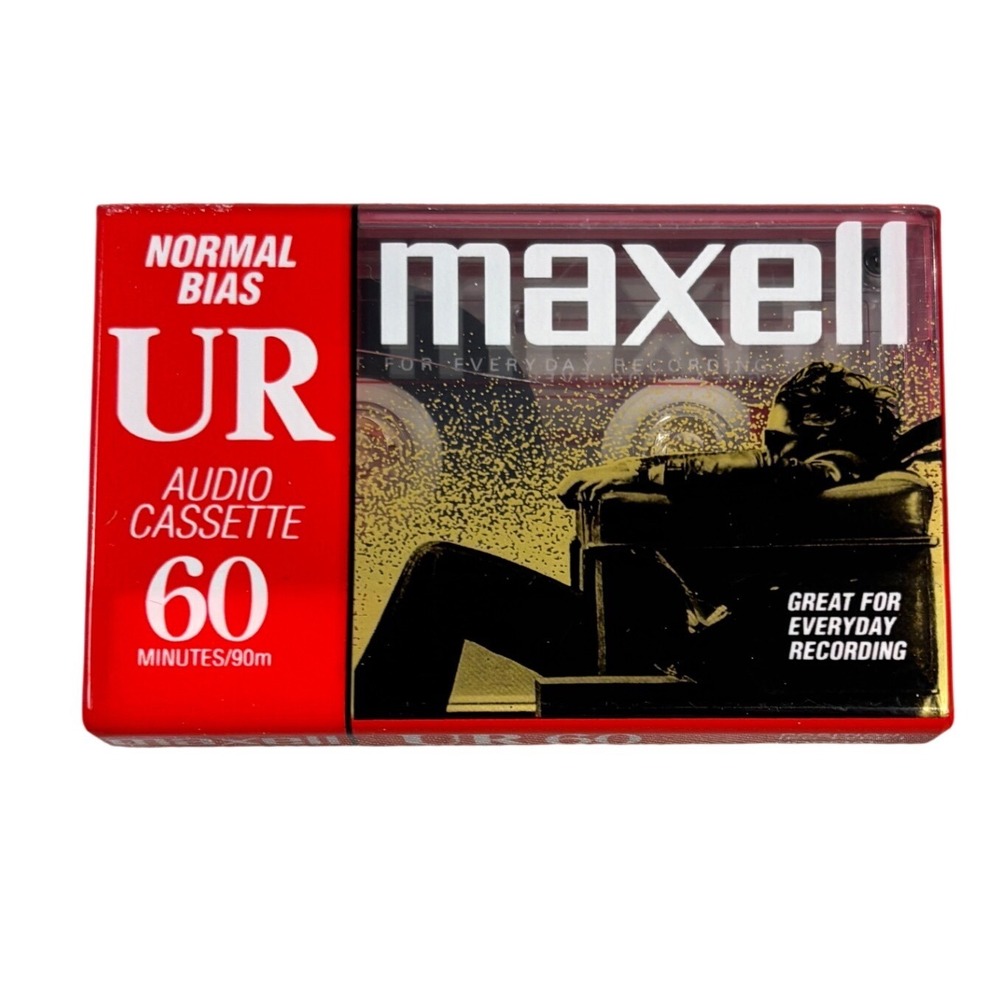 Maxell UR 60 Normal Bias Audio Cassette Tape 60 Minute Blank Recording Media New